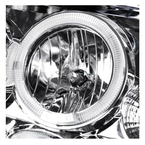 Chrome LED Projector Headlights w Halo for 2001–2004 Nissan Frontier Pair Spec-D - Picture 7 of 9